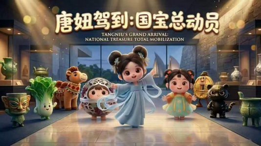 Tangniu grand arrival national treasure animation display