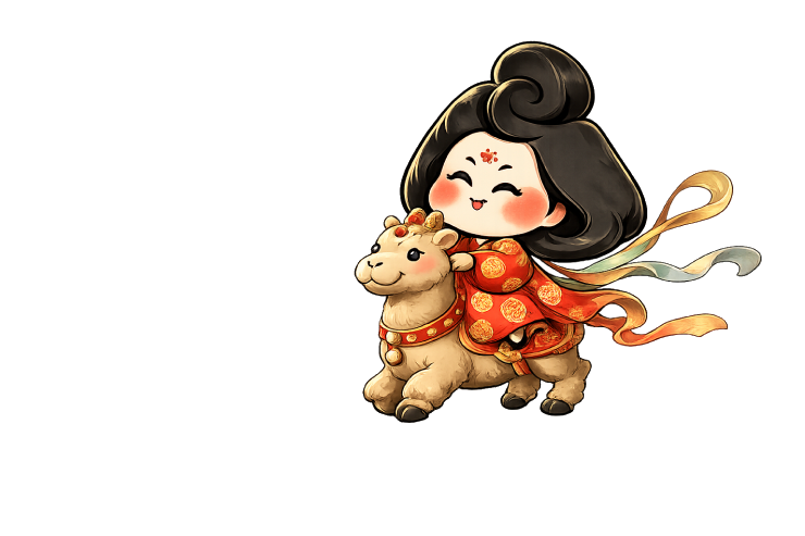 Tangniu mascot with a festive companion
