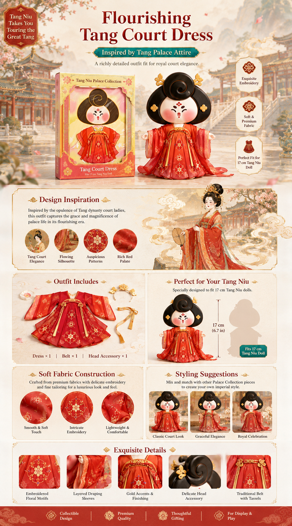 Tangniu Doll Outfit · Great Tang Prosperity — Design details 1