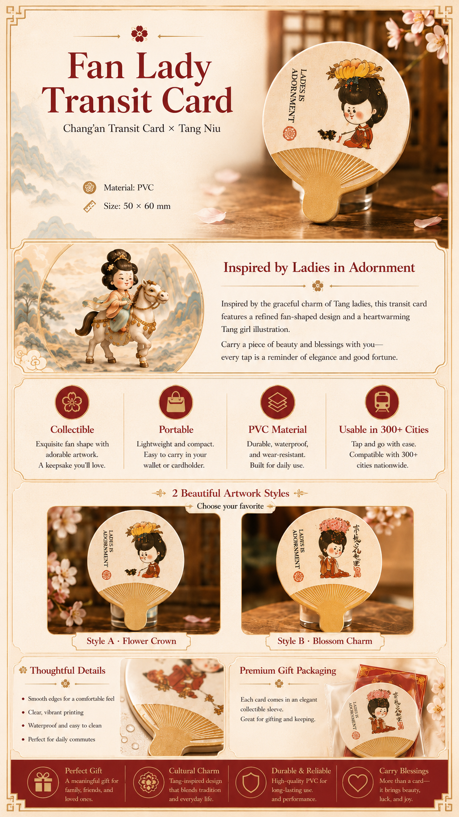 Tangniu Fan Lady Transit Card — Design details 1